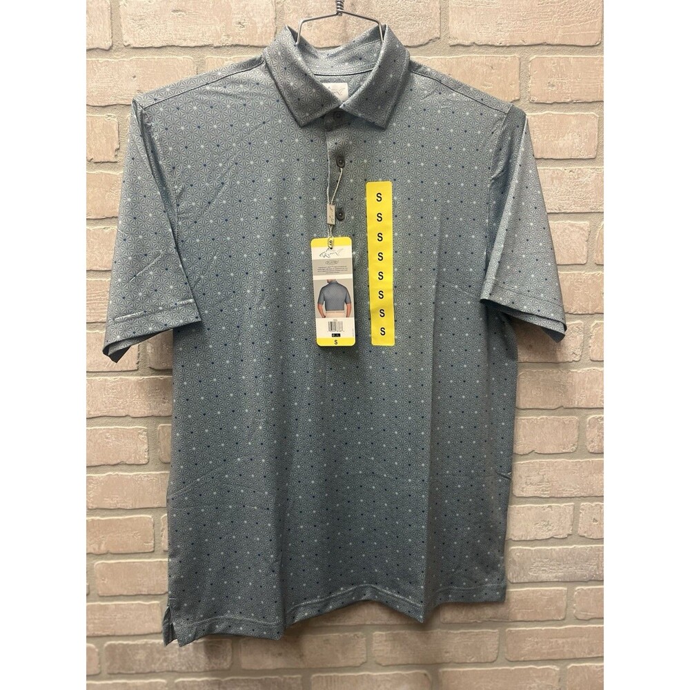 Greg Norman ML75 Golf Polo Shirt Mens Sz Small Green Play Dry Sports NWT